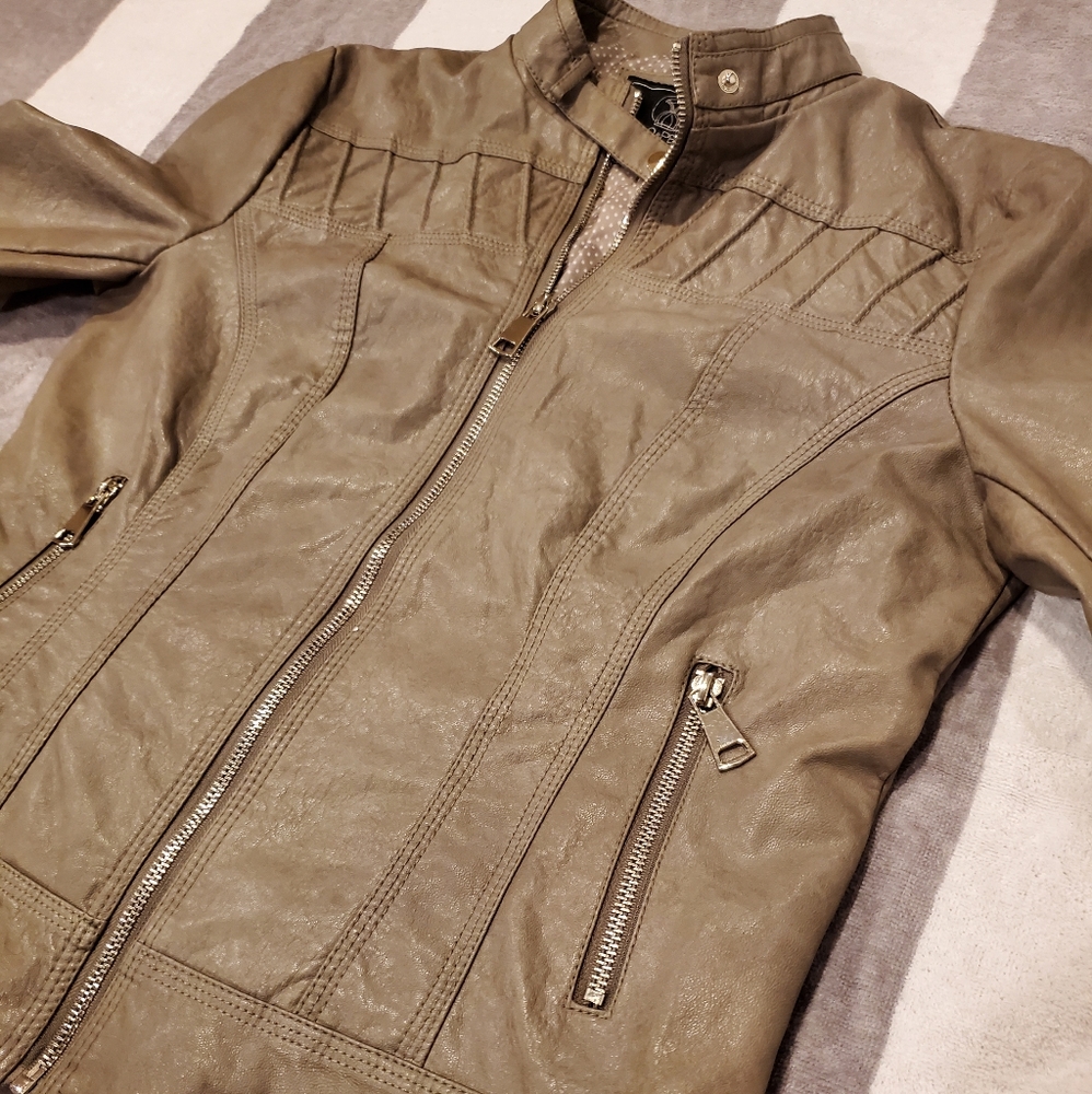 Faux leather jacket